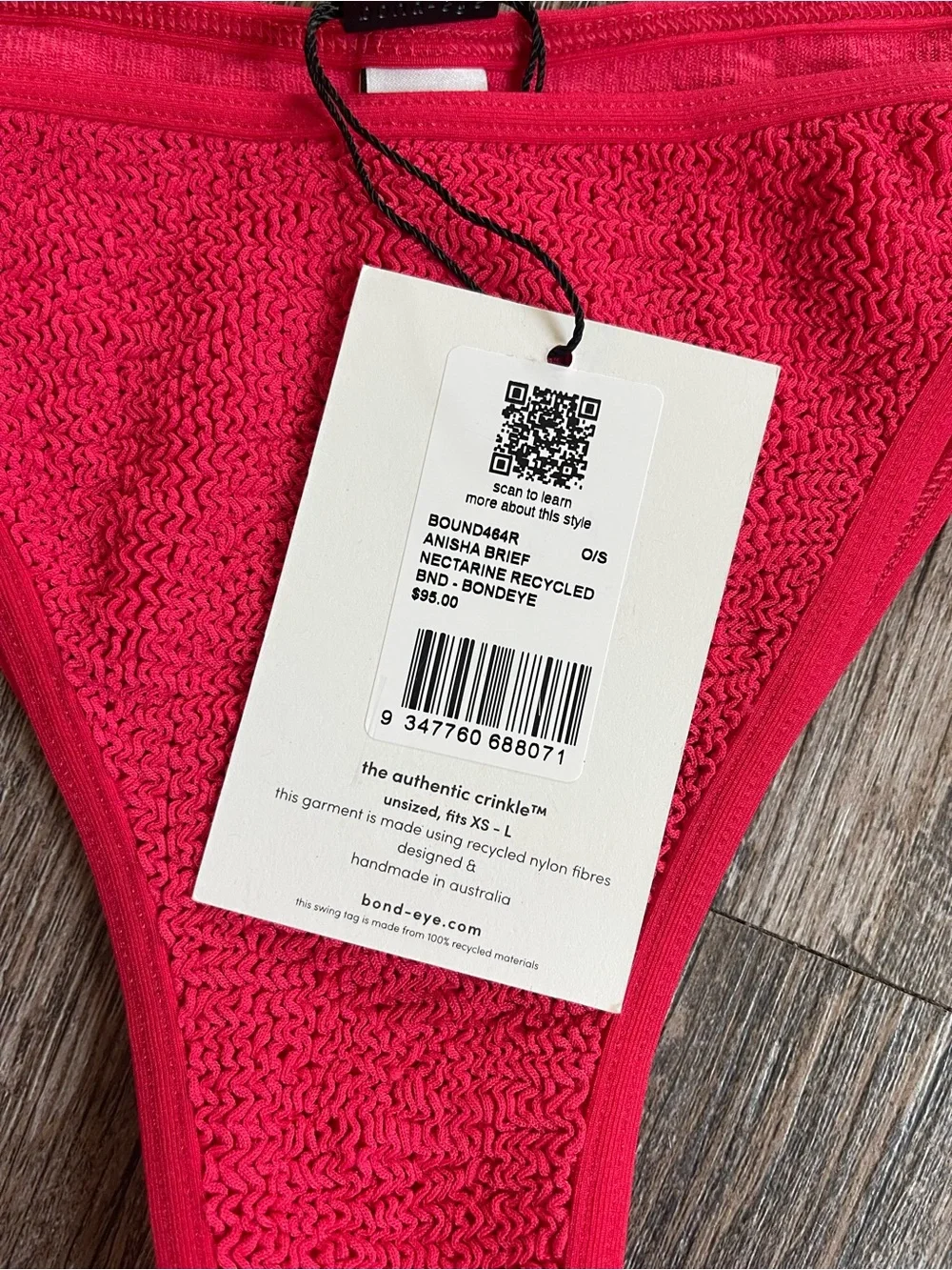 Bond-eye Anisha moderate coverage bikini bottoms nectarine color